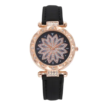 гореща продажба цвете набиране кварцов часовник мода случайни жени часовници луксозен подарък ръчен часовник Relojes пара Mujer дропшипинг