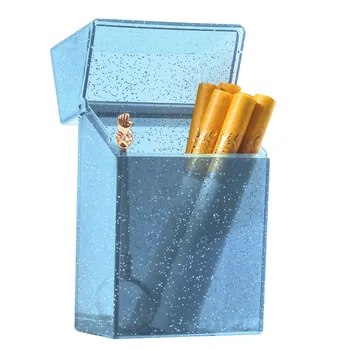Държач за цигари Инженеринг Пластмасови блестящи Clear цигарена кутия Дебели лъскави цигари съхранение джоб блясък кристал случай