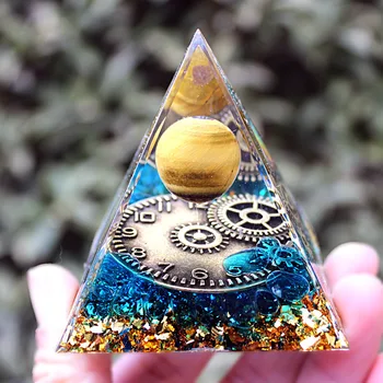  експлозивен кристал натрошен камък пирамида, домакинска смола капка лепило занаятчийски настолна декорация