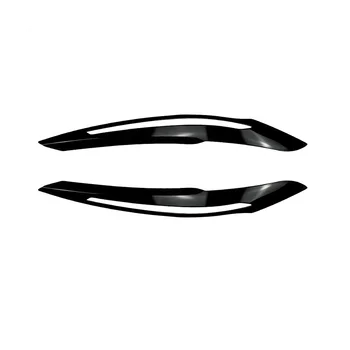 За BMW 1-Series F20 F21 началото на 2011-2014 г. Лъскав черен преден фар капак гарнитура лента вежди капак подстригване стикер