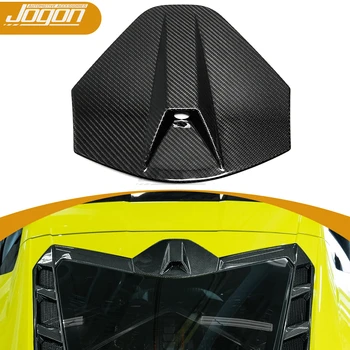 За C8 Corvette Stingray Coupe Z51 2020 2021 2023 Real Carbon Fiber Car Rear Roof Camera Cover Panel Decklid Protection Trim