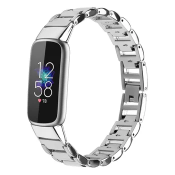 За Fitbit Luxe Watch Band Steel Band Alloy Hollow Out Bracelet