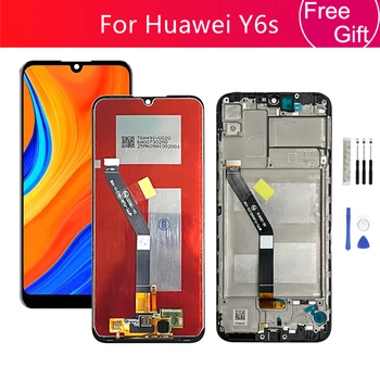 За Huawei Y6S 2019 LCD дисплей сензорен екран дигитайзер събрание + рамка JAT-LX3 JAT-L29 JAT-LX1 LCD резервни ремонтни части 6.3