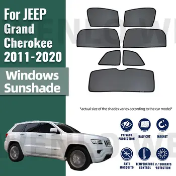 За JEEP Grand Cherokee WK2 2011-2020 Автомобилен сенник Предно стъкло Магнитна мрежеста завеса Задно странично стъкло Сенник сянка