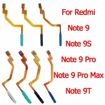 За Xiaomi Redmi Note 9S 9 Pro Max 9T сензор за пръстови отпечатъци Flex кабел Скенер за пръстов печат Нови резервни части за домашни бутони