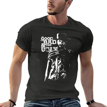 Клинт Истууд Добрият, лошият и грозният уестърн филм Извънгабаритни тениски маркови мъжки дрехи къс ръкав върховете Tee