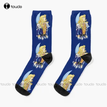 Лейди Оскар Аниме чорапи Американски флаг чорапи мъже персонализирани потребителски унисекс възрастни тийнейджър младежки чорапи 360 ° цифров печат