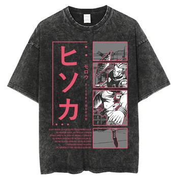 Лято 2023 Нови извънгабаритни мъже Harajuku Streetwear реколта измити хип-хоп TShirt ловец х ловец печат тениска памук върховете тениски