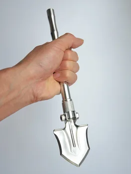Мини ръка игра версия сапьори лопата многофункционални лопата пълен метал сгъваеми ръка лопата стомана лопата джоб градински инструменти