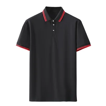 Мъжки и дамски къси ръкави висококачествени поло ризи случайни плюс размер 11XL памук адаптивни лого лято офис износване camisas