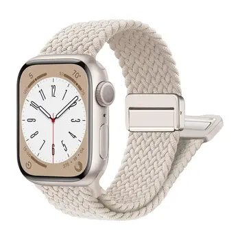 Найлонова плетена каишка за Apple Watch ultra 2 Band 44mm 40mm 45mm 49mm 38 41mm магнитна катарама Гривна iWatch серия se 7 3 6 8 9