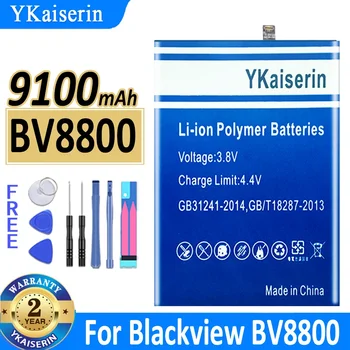Нова YKaiserin Li456182PHTT-B батерия 9100mAh за Blackview BV8800 Мобилен телефон Bateria