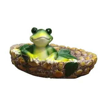 Открит градински декор Интересен домашен декор Плаваща жаба декор за плувен басейн Рибно езерце двор Рибен резервоар Озеленяване У дома