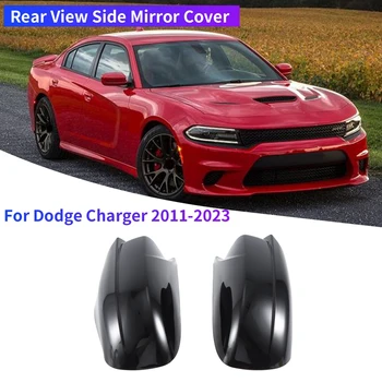 Подходящ за Dodge 2011-2023 Зарядно устройство M Style Glossy Black Side View Side Mirror Cover Cap Аксесоари Части Компонент