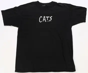 Редки винтидж котки Андрю Лойд Уебър Бродуей Музикална тениска 80s 90s черно