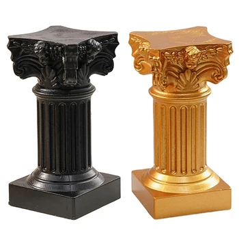 Римски стълб Гръцка колона Статуя Пиедестал Стойка за свещник Фигурка Скулптура Вътрешен дом трапезария Градина Декор