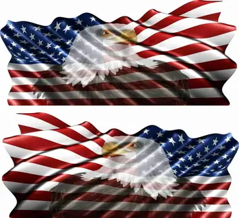 САЩ Америка развява флаг орел винил превозно средство авто обвивам лодка кола камион графики ваденки раса флаг стикери 28