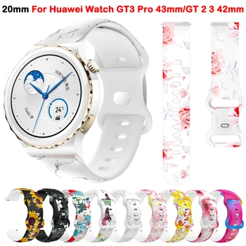 Силиконова каишка за Huawei Watch GT3 GT 3 Pro 43mm GT2 GT 2 42mm Smartwatch Замяна на маншет колан Honor Magic 2 42mm Correa