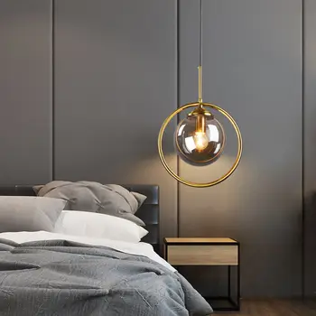 Скандинавски осветителни тела Модерни и минималистични спални Нощен полилей Magic Bean Bar Restaurant Creative Glass Pendant Lamp