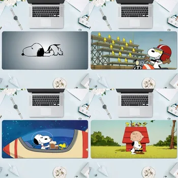 Снупи карикатура сладък подложка за мишка голям гейминг изчисли геймър PC клавиатура мишка мат