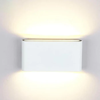 Стенна лампа LED водоустойчива външна стенна лампа IP65 алуминиева 12W LED лампа за стена Вътрешна декорация Стенна лампа Стенна лампа