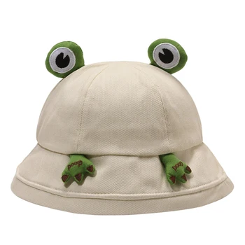 Стилна анимационна жаба рибарска шапка за защита от слънцето - перфектна пролетна лятна външна шапка за кофа за мъже, жени, тийнейджъри и деца