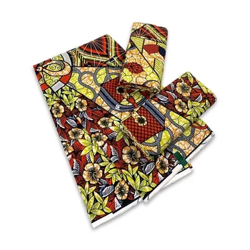 Търговия на едро африкански восъчни отпечатъци плат за шевни метри памук Materail за парти рокля гарантирано същински восък 6 ярда/партида плат