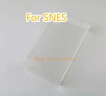 2pcs/lot Замяна Прозрачен прозрачен за SNES Кутия за касета Протектор за калъфи Игри пластмасов PET протектор за кутии за игри Nintendo