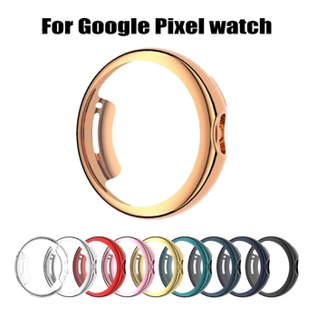 Капак за Pixel Watch Band Защитен калъф Пълен мек прозрачен TPU протектор на екрана за Pixel Watch 2022 Аксесоари